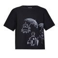 Hand-Painted Oversized Black T Shirt for Kids